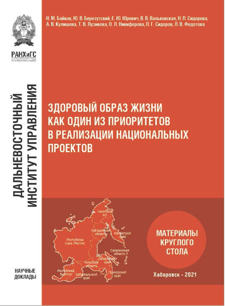 Здоровый образ жизни как один из приоритетов в реализации национальных проектов: материалы круглого стола 7 декабря 2020 года ISBN 978-5-94456-303-3